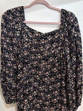 Sanctuary Black Floral Midi Dress